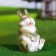 Garden figure "Bunny-Laudon Small" gray, 9x11x16cm