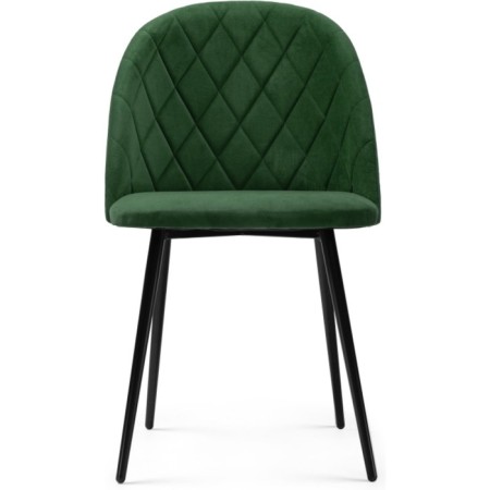 Stol on a metal frame Zest metal/velor, black/green 50x54x81 cm-1
