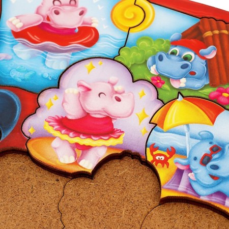 Puzzle-headed "Hippo under the blanket"-2