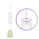 Irrigator KitFort KT-2958-2, portable, 200 ml, 4 modes, 3 nozzles, from battery, white-beige