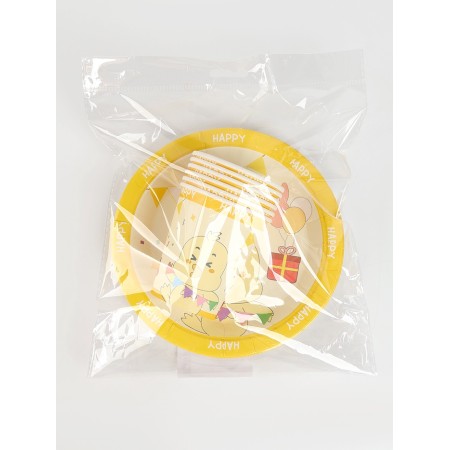 A set of paper utensils "Happy chicken", set of 12 pcs.-6