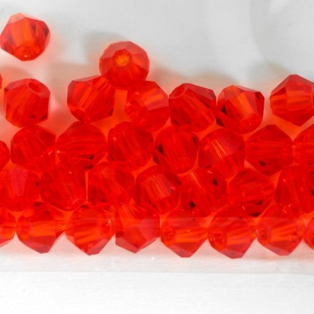 Glass beads 4 mm (set 40 pcs), Z-439 (806 red)-4