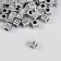 Beads for creativity plastic "Russian letters on the cube" Silver set 20 grams 0.6x0.6 cm