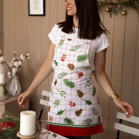 Apron "Dolyana" New Year 60x65cm, 100% cotton, mitch 164 g/m2-8