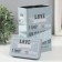 Rectangular metal box "I love you to the moon" 7.8x12.2x18.6 cm