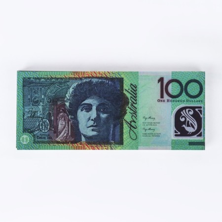 A pack of bills "100 Australian dollars"-4