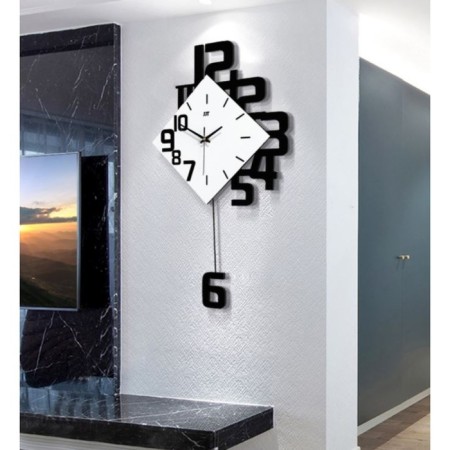 Wall clock, series: pendulum, smooth move, 34 x 64 cm-2