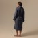Tainted female bathrobe SL Home: Basic "Riviera", size L, 100% cotton, 420 g/m2