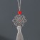 Suspension textiles, plastic "Knot of happiness and infinity" gray 8.5 cm