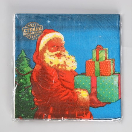 Paper napkins “Santa Claus with gifts”, set, 20 pcs., 33 × 33 cm-2