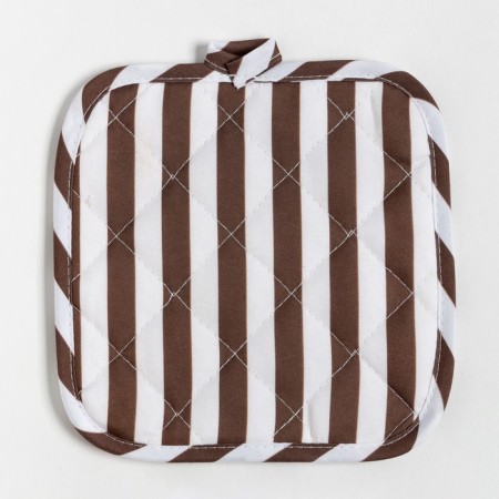 Kitchen set "Dolyana": a selection of 17x17 cm, mittens 26x16 cm, apron 60x80 cm, coffee color, 100% p/e-7