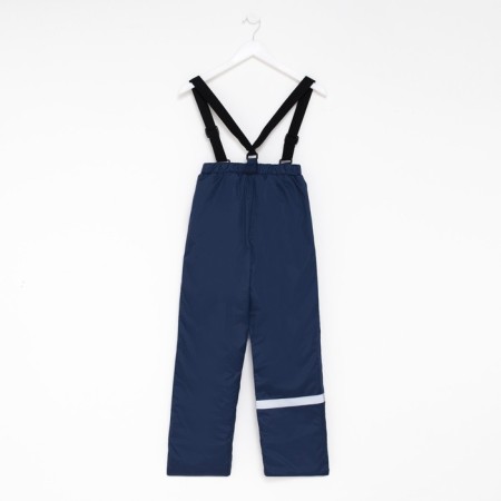 Baby trousers insulated, dark blue color, height 98 cm-6
