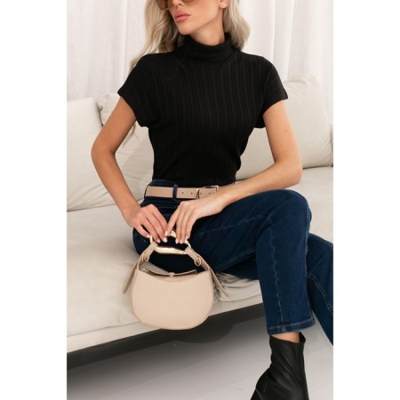 Women's turtleneck with short sleeve Eliseeva Olesya, size 44, black color-1