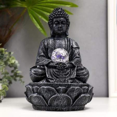 The desktop fountain from the network, the backlight "Gray Buddha with the ball" 30x19x19 cm