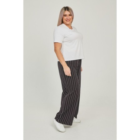 Female trousers, size 58, black color-3
