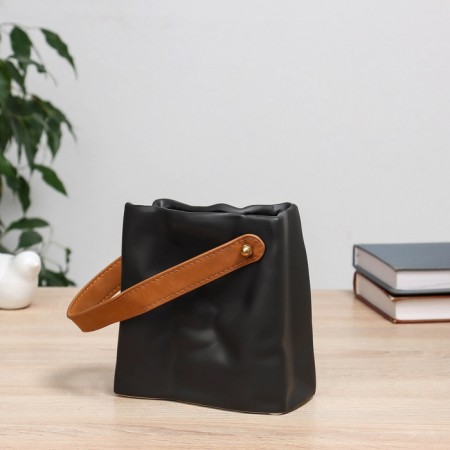 VAZ Coramics Table "Pack" Black, 14x3.5x14 cm-1