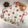 Apron "Ethel" Christmas Red Flowers 60x70cm, 100% HL, sarzha 190 g/m2