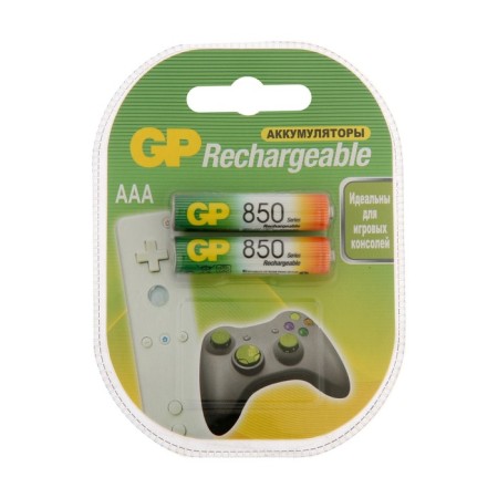 Battery GP, Ni-MH, AAA, HR03-2BL, 1.2V, 850 mAh, blister, 2 pcs.