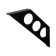 Flat 190 bracket, mod, 2, 2 pcs, black color