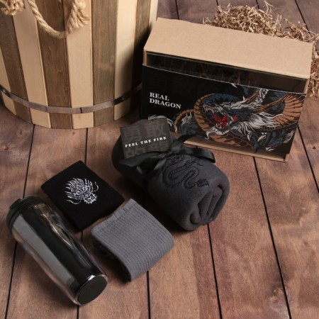 Gift recruitment "Real Dragon" blankets, socks (2 pairs), thermostatic-1