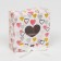 Gift box team with the window "Multi -colored hearts", 11.5 x 11.5 x 5 cm