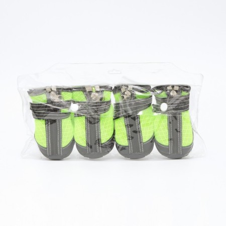 The boots are tall for large dogs, set 4 pcs, size M (sole 9x6.4 cm), black-salam-5