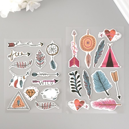 Stickers for creativity "Harmony with nature" set 2 sheets 22x12.5 cm-1