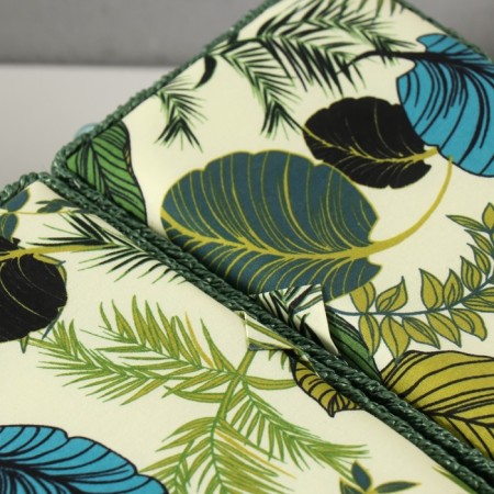Casket for needlework "Tropical leaves on green" 19x26x14.5 cm-1