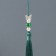 Textile suspension, metal "Butterfly" dark green 1x1.2x16.5 cm