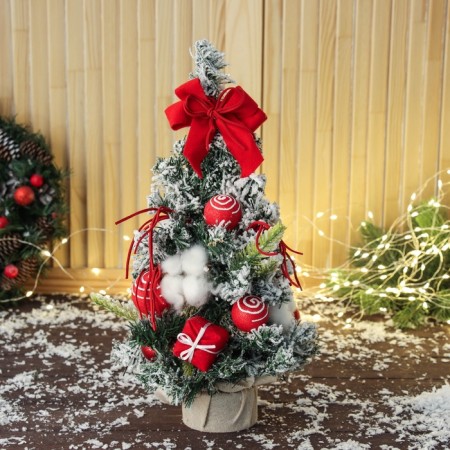 Christmas tree decor "Surprise in a bag" 41x22 cm, red