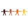 Developing toy "Monkey" with suction cups, Mix color