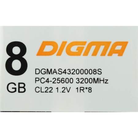 Memory module DDR4 8GB 3200MHz DGMAS43200008S RTL PC4-25600 CL22 SO-Dimm 260-Pin 1.2V Single Rank-5