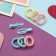Caramel hair set (10 elastic bands 1.5 cm, 2 clamps 3 cm) fish, blue