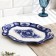 Big tray, gzhel, porcelain, 36x26 cm
