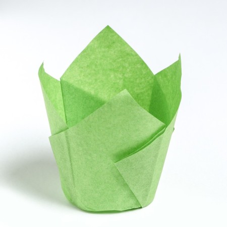 Paper form "tulip", green, 5 x 8 cm-1