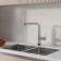 IDDIS Pure kitchen mixer with filter and drawing out pour, chrome