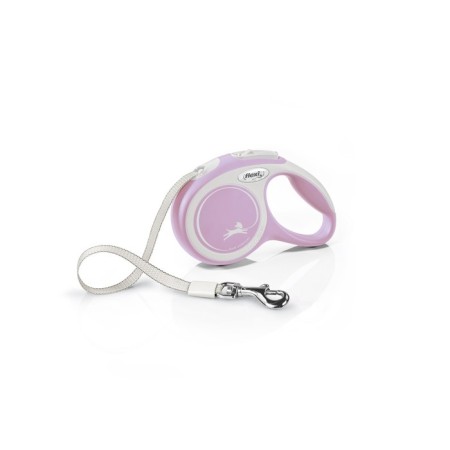Roulette Flexi New Line Comfort XS (up to 12 kg) tape, 3 m gray/pink