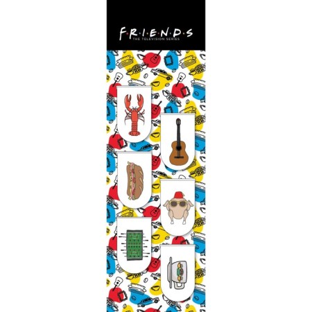 Magnetic bookmarks. Friends 6 Bakes of semicircular