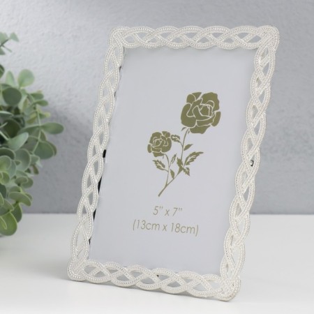 Photo frame metal 13x18 cm "plexus" rhinestones 15.5x20.5 cm-1