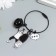 Acryl keychain on a cable with a bell "couple. Millennials" 10x5 cm