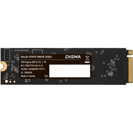 SSD Digma PCIE 4.0 X4 1TB DGSM4001TP21T META P21 M.2 2280-7