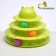 Game complex "Piggon" for cats with 3 balls, 24.5 x 24.5 x 13 cm, green