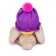 Soft toy "Bunny mi in a hat and striped scarf", 18 cm