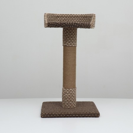 Cogute "Column" with a stove, looped carpet and jute, 40 x 40 x 70 cm-1