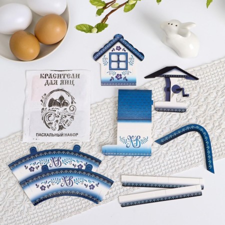 Easter set for decorating eggs on Easter "Village. Gzhel "-1