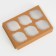 Box for 6 cupcakes craft with a window, confectionery packaging, 18.6 x 13.1 x 8 cm set 5 pcs