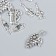 Decor for creativity Metal "Tasting of wine" silver set 4 pcs 2.6x1.4 cm