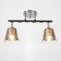 Economic Service of Dick 2x60W E27, black 41x19x15 cm