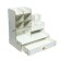 Organizer-Claus desktop DEVENTE. Elrix 24.5 x 15 x 25.5 cm, MDF, white, cardboard box