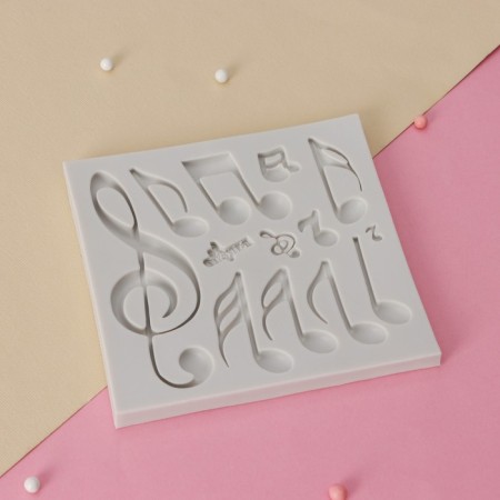 Mold Dolyana "Notes", silicone, 11.5 × 11 cm, color gray color-1